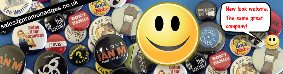 "Promotional and personalised button badges"